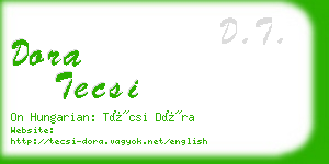dora tecsi business card